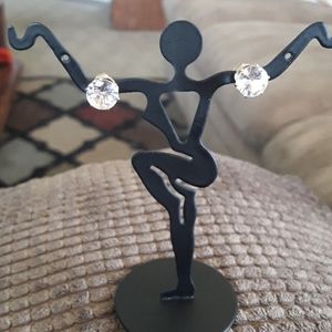 14K GOLD EARRINGS WITH SWAROVSKI CRYSTALS